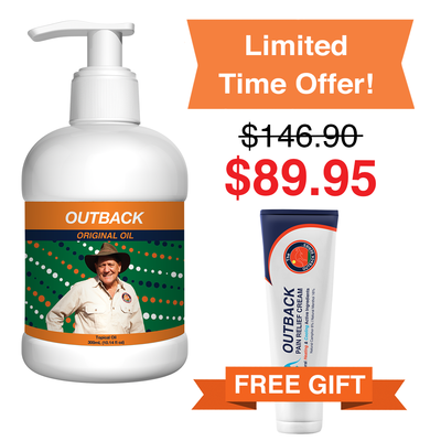 Buy Outback Oil 300mL Pump Bottle, Get A Free Pain Cream